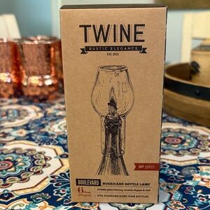 New in Box - Boulevard Hurricane Bottle Lamp - Clear Glass